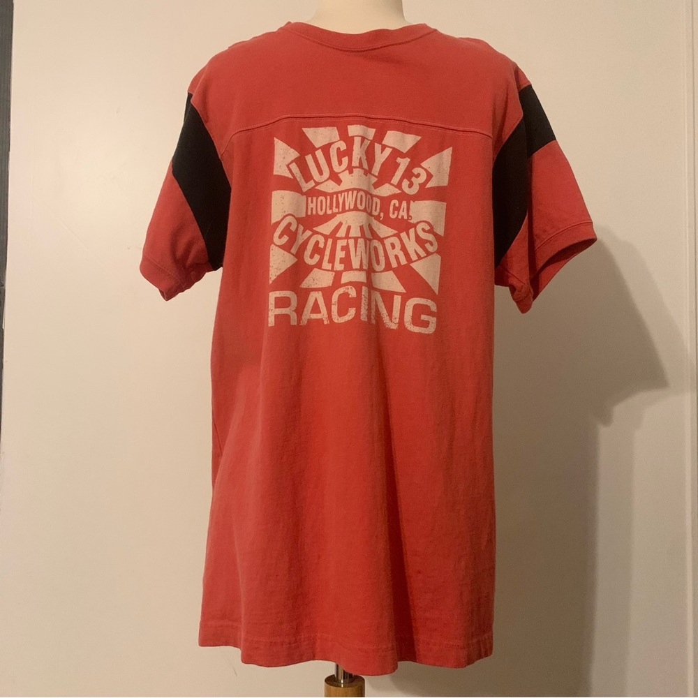 Lucky Brand Cycleworks‎ Racing Red T-Shirt Men’s Medium Red